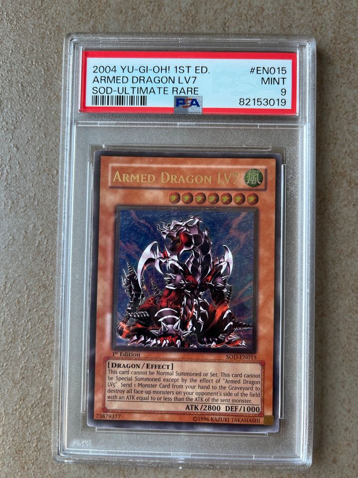 Yugioh Armed Dragon lv 7 psa 9 ultimate rare 1 edition in Filderstadt