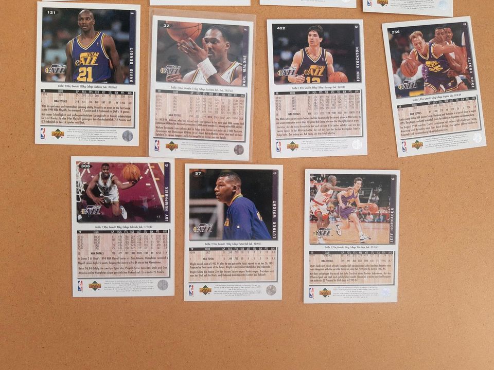 11 NBA Trading Cards Utah Jazz upper-deck 94-95 in Freiburg im Breisgau