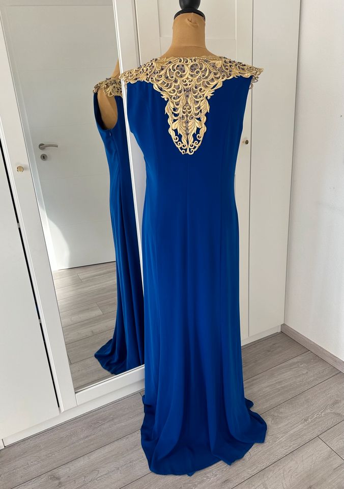 Abendkleid Ballkleid blau Gold gr 42 in Kaufbeuren
