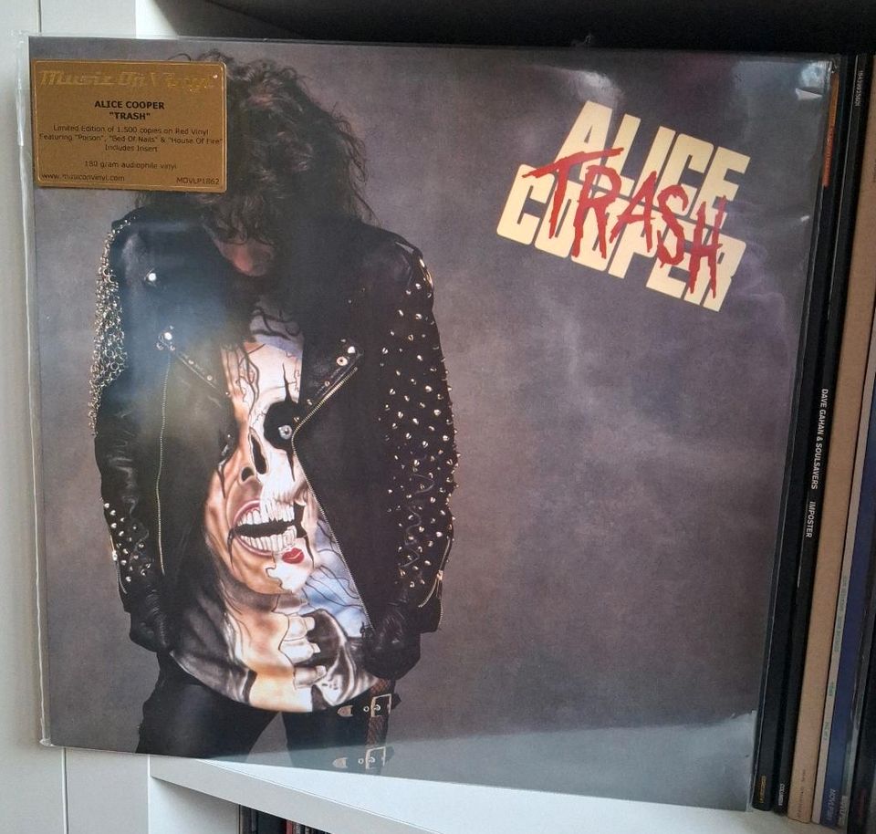 LP Alice Cooper Trash Limited Red Vinyl Numbered in Chemnitz