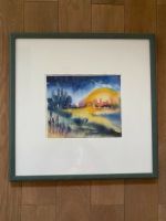 Original Aquarell Bild Marlies Biermann 22 x 18,5 cm mit Rahmen Schleswig-Holstein - Schönberg / Holm Vorschau