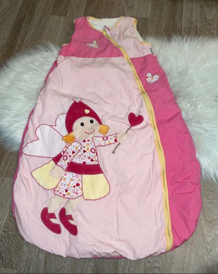 Süßer Schlafsack Sterntaler 90cm Fee Prinzessin rosa Herz in Sulz