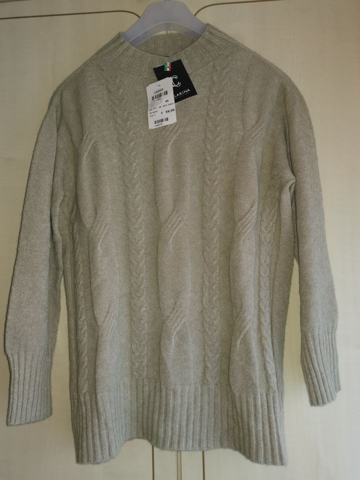 Pullover Damenpullover Oberteil Gr. L 40 42 neu Clarina cassis in Blankenburg (Harz)