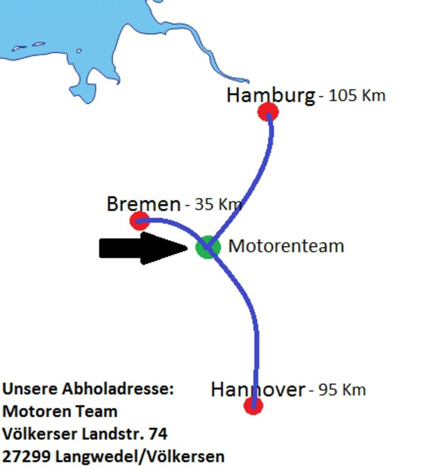 Opel 1,6 8v Motor Z16SE 62KW Astra Combo Meriva Corsa 87tkm in Langwedel