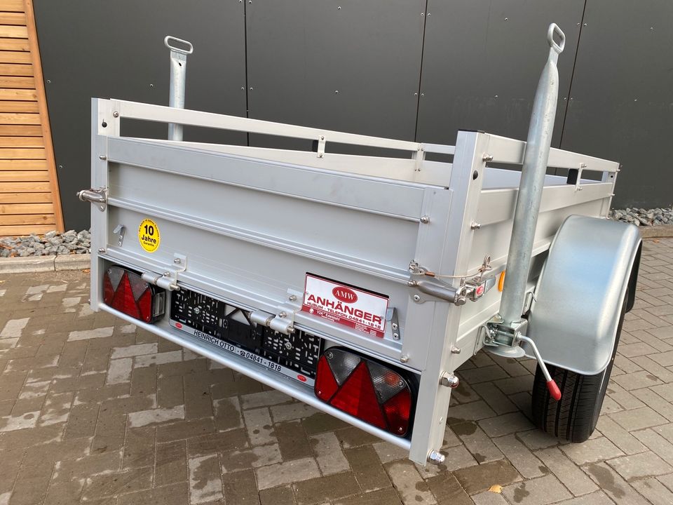 Koch U2 Anhänger 205x105 Alu 750kg Reling V2A Verschlüsse Neu in Husum