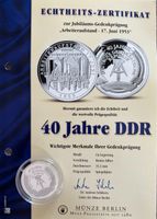 Silbermünze 40 Jahre DDR Thüringen - Bad Salzungen Vorschau