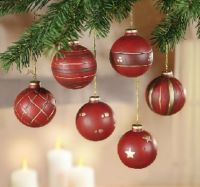 Christbaumschmuck - Baumkugel "Bordeaux" - 6er Set NEU Niedersachsen - Alfeld (Leine) Vorschau