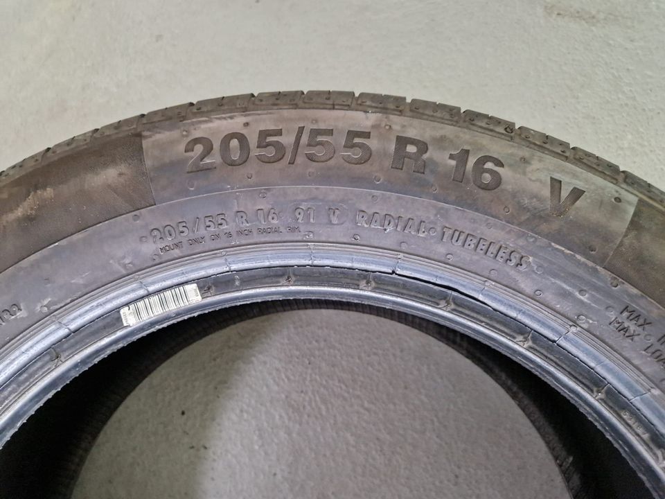 #R42 1x Sommerreifen 205/55 R16 91V (Conti Premium Contact 5) in Wildenberg