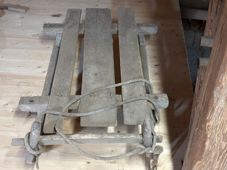 antiquarisch Lastschlitten aus Holz zu verkaufen in Ziegenrück