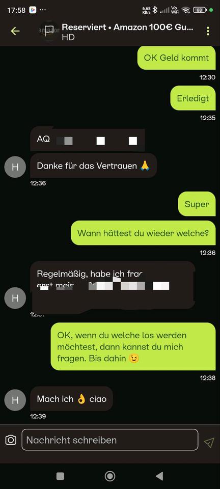 Suche Amazon Gutscheine Gutschein und zahle seriös & sofort 70% in Lehrte