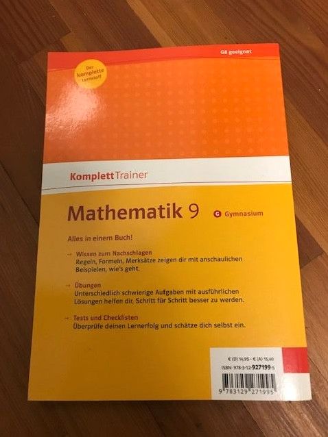 Komplett Trainer Mathematik 9 Klett Gymnasium ISBN 9783129271995 in Eppertshausen