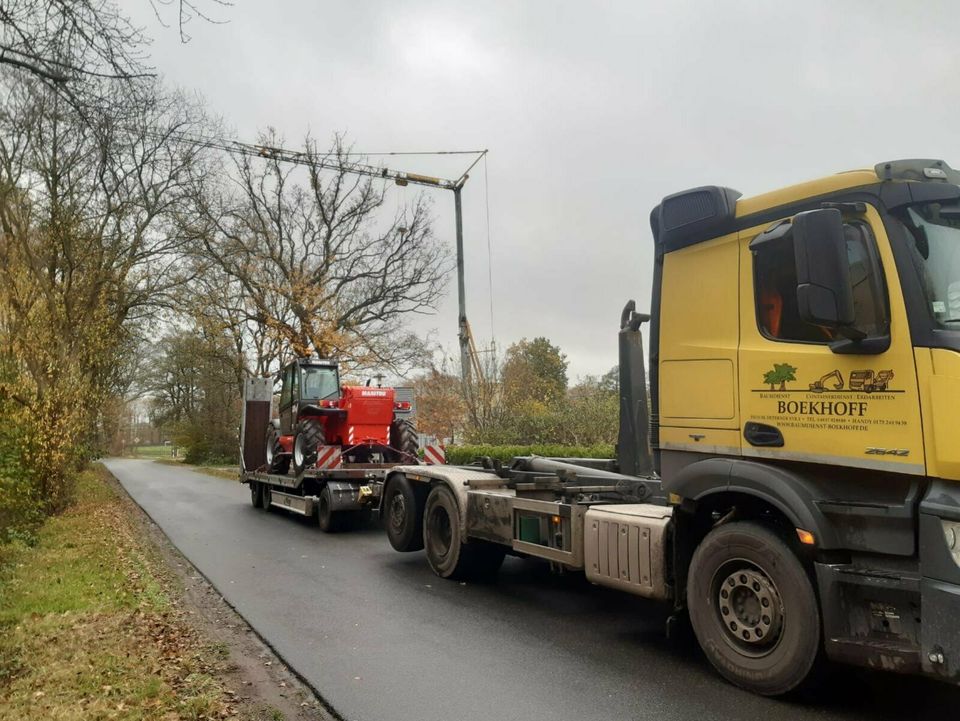 Tiefladertransporte Maschinentransporte in Filsum