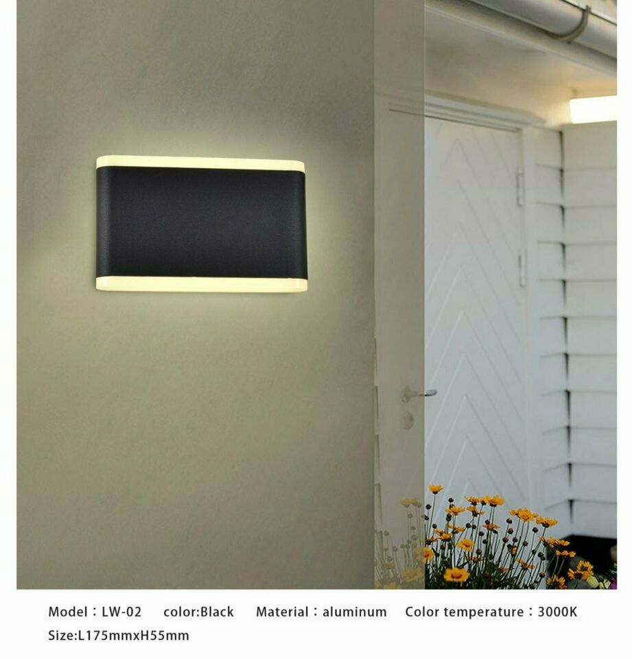 Wandleuchte Led Modern,12W Led IP44 Design Weiß/Schwarz in Hamburg