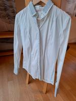 Weiße Langarm-Bluse mit blauen Punkten / Polkadots in Gr. 38 Baden-Württemberg - Münsingen Vorschau