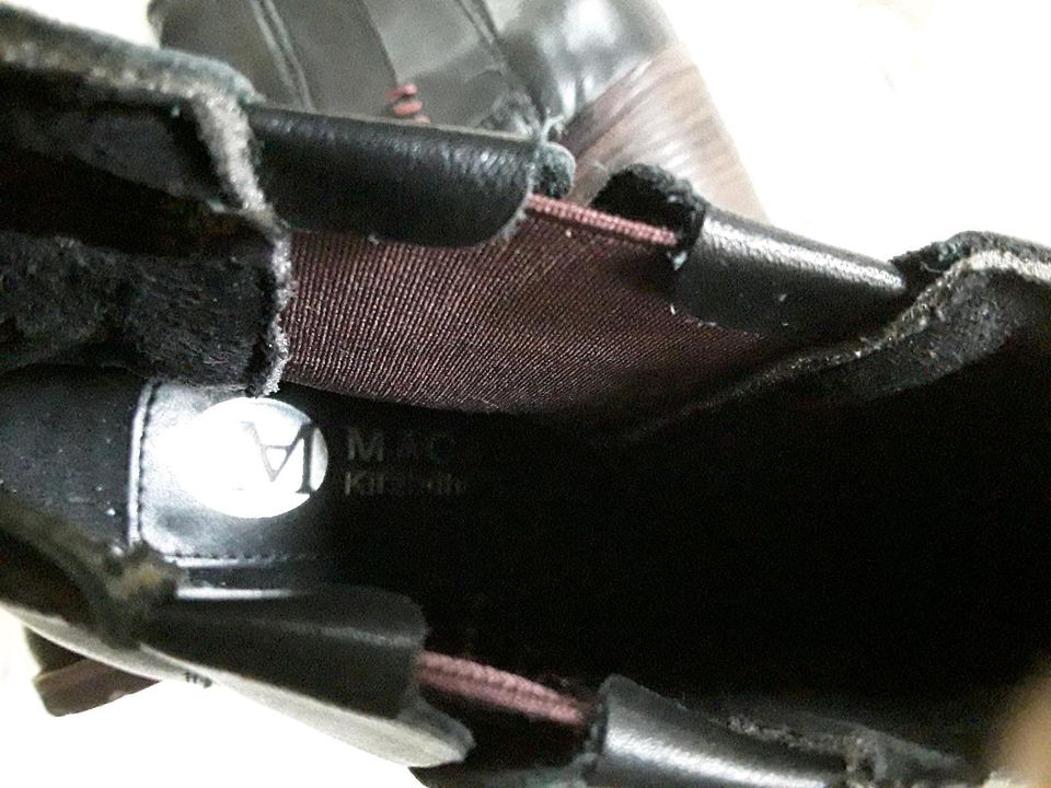 Maca Kitzbühel Leder Stiefel Stiefelette schwarz Gr.40 neu in Osloß
