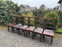 6 Stühle Vollholz mit Eisenbeschlägen *Antik* Hessen - Kassel Vorschau