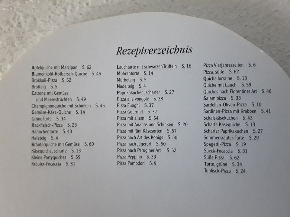 Kochbuch PIZZA & QUICHE, NEU in Freilassing