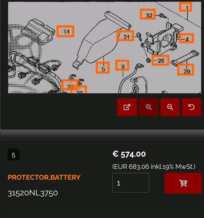 Honda CBR 600 RR Pc37 HRC Hitzeschutz Batterie in Söchtenau