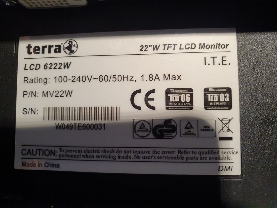 Terra LCD Monitor 6222W. in Bad Schussenried