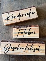 Schilder "Geschenketisch", "Fotobox"& "Kinderecke" Holz, Hochzeit Bayern - Bischberg Vorschau