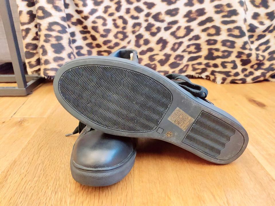 NEU! Buffalo Sneaker, versteckter Absatz, schwarz-silber, Leder in Berlin