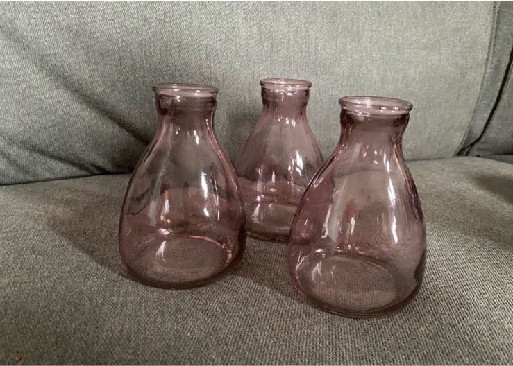 10 kleine Vasen - Depot - Glas,rosé in Schwelm