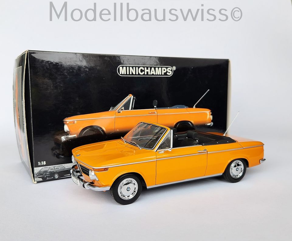 BMW 1600 Cabriolet 1967 Orange 1/18 1zu18 1:18 Neu, Top, Selten in Waldshut-Tiengen