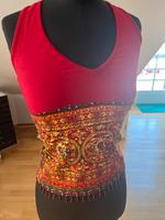 Neckolder Top rot-bunt und Wickelrock blau (neu) Berlin - Treptow Vorschau