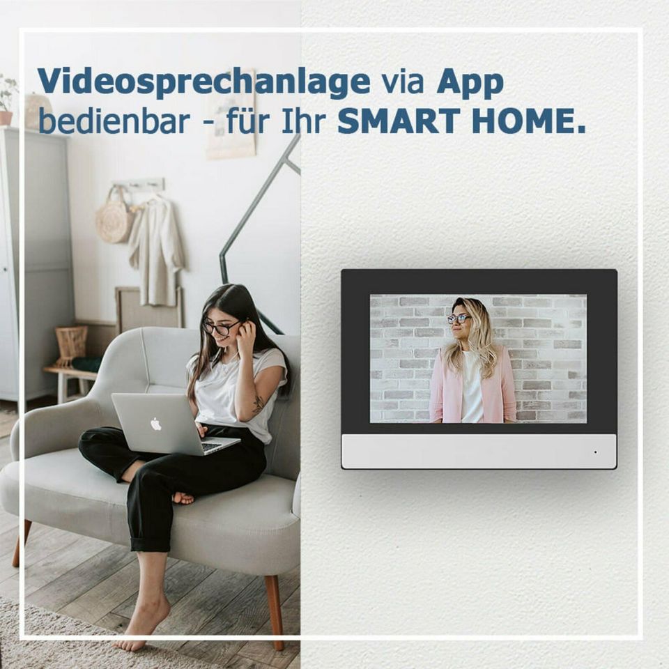 2-Draht Video Sprechanlage SET: 2MP 170° + 7" WLAN Touch TFT in Regensburg