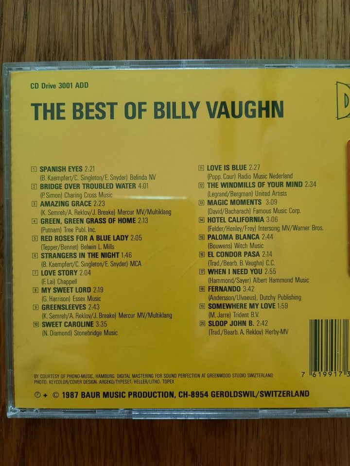 2 CDs - Dixie und Billy Vaughn in Kolbermoor
