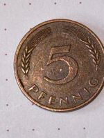 5 Pfennig Münze 1980 Bundesrepublik Deutschland Prägestätte : J Niedersachsen - Quakenbrück Vorschau