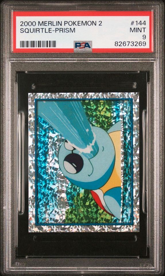 2000 Merlin Pokemon Prism Holo Sticker - Squirtle Schiggy PSA 9 in Kleve