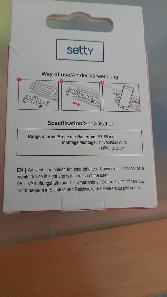 Kfz- Lüftungshalterung für Smartphones  Neu in Weinstadt