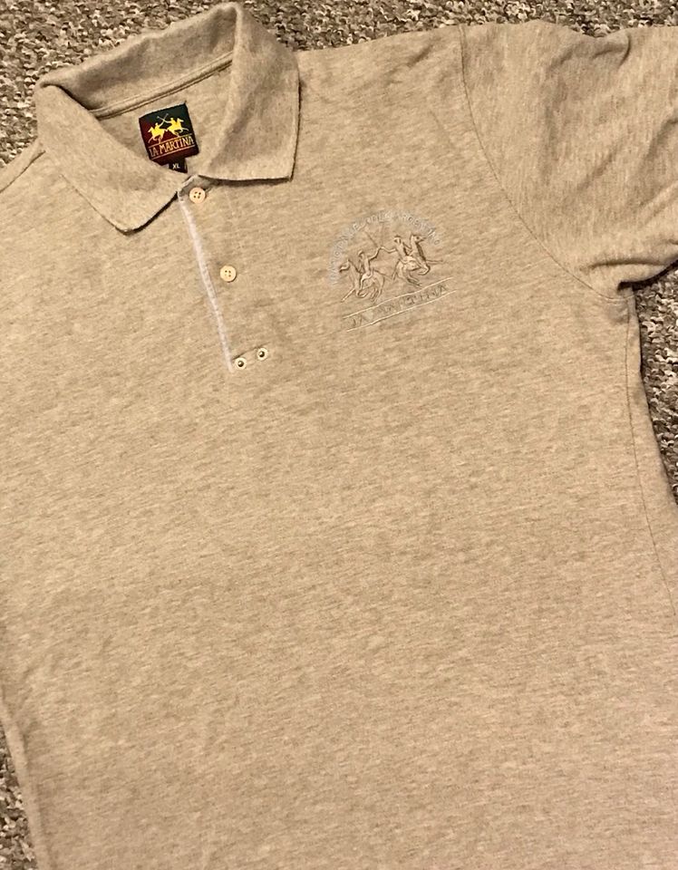 La Martina - Poloshirt - Größe XL - Grau - Kragen und Knopfleiste in Berlin