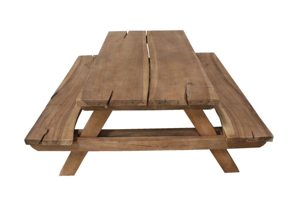 200 cm Gartentisch Picknicktisch mit 2x Bank Teakholz NEU Teak Holz Massiv Gartenmöbel Garten Möbel Echtholz ovaler Tisch Outdoor Table Tuin Braun Bänke Recheckig in Wermelskirchen