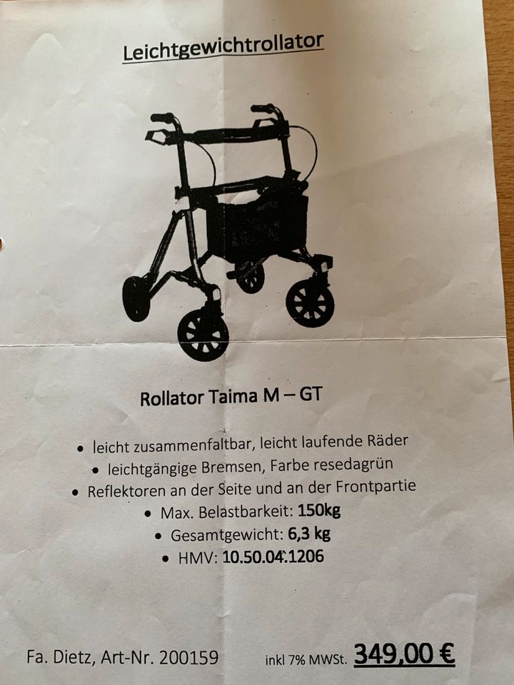 Rollator Taima M-GT in Ovelgönne