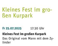 Suche 2 Karten Kleines Fest Bad Pyrmont 25.07.2025 Schwachhausen - Radio Bremen Vorschau