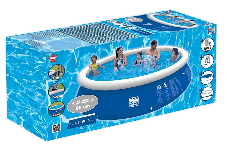 Happy People Quick Pool-Set, Ø 450 x 90 cm, blau in Simmerath