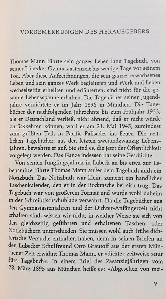 Thomas Mann Tagebücher in 10 Bänden, Fischer-Verlag in Köln