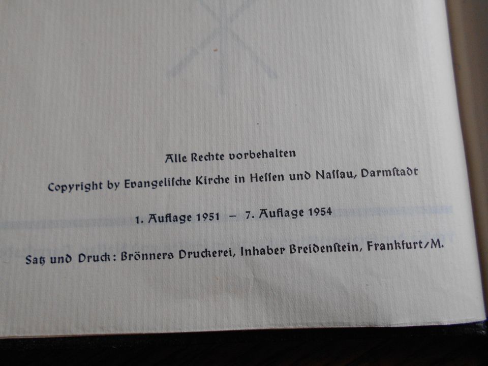 Evangelisches Kirchengesangbuch von 1954 Gesangbuch Hessen Nassau in Homberg