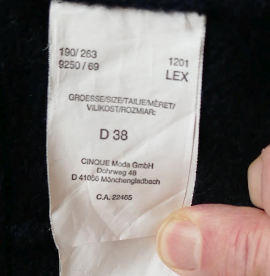 Damen Wolljacke von Cinque, Farbe schwarz, Größe 38 in Sommerhausen Main