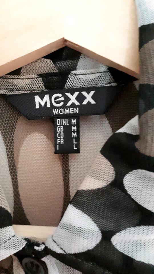 ❤ MEXX Bluse Gr. 36/38 S/M  RETRO  DOTS Bunt wie NEU ❤ in Ilmmünster