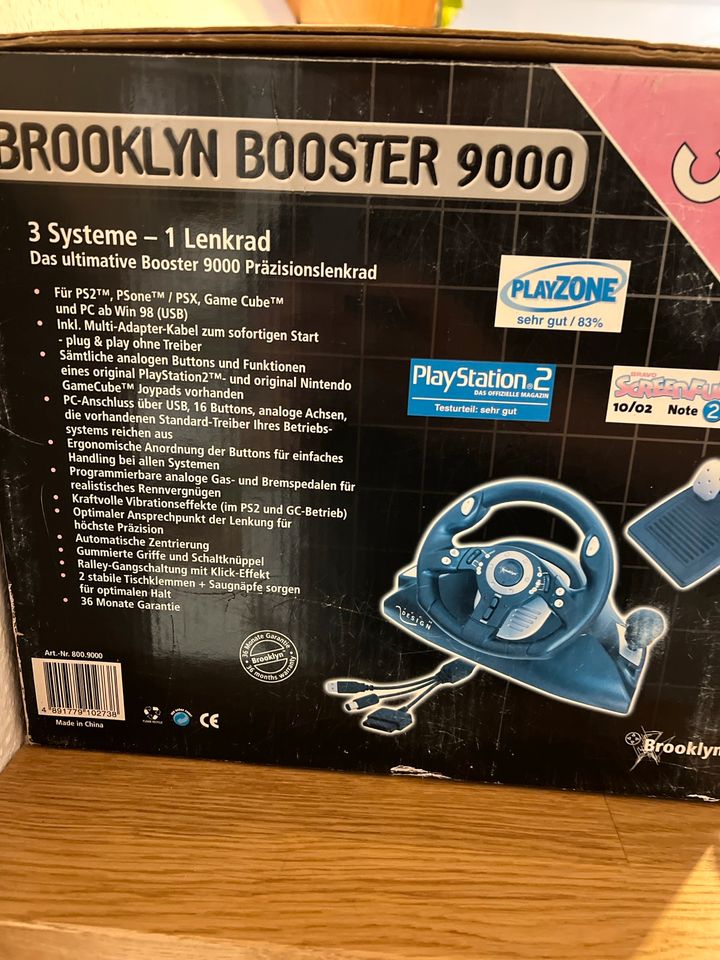 3 in 1 Steering Wheel BROOKLYN BOOSTER 9000 (PS2, GameCube.PC) in Frankfurt am Main