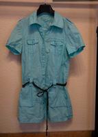 Damen lange türkis Bluse mit Gürtel Casual Safari Style Leinen Bayern - Rehling Vorschau