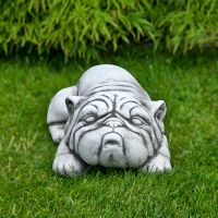 Bulldogge Steinfigur Hund Frostfest Steinguss Gartenfigur Handmad Rostock - Reutershagen Vorschau