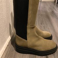 Zara Boots Leder Khaki neu Bremen - Horn Vorschau