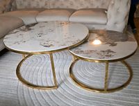 Neu Couchtisch Wohnzimmer Tisch Tischset Rund marmor Optik u gold Nordrhein-Westfalen - Bünde Vorschau