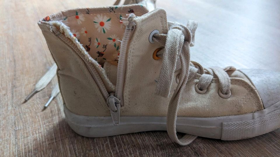 Sommerschuhe Leinen beige Blumen Gr. 30 in Laatzen