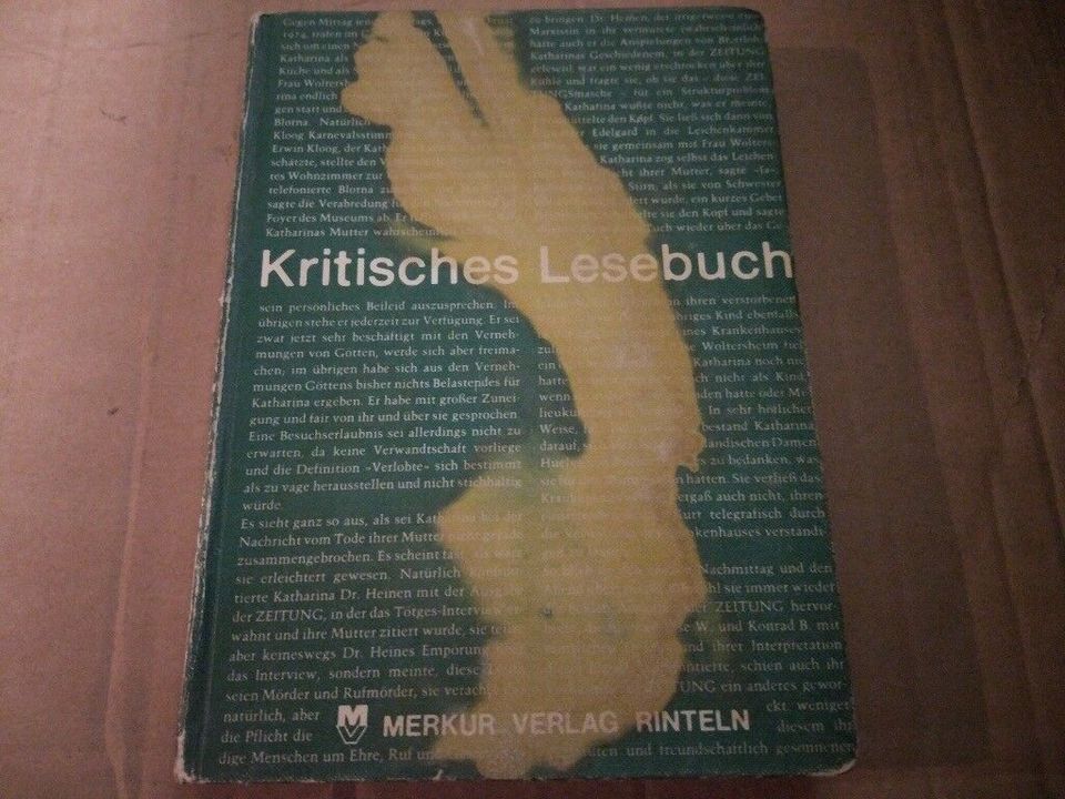 Buch : Kritisches Lesebuch - Merkur Verlag Ernst Wolfgang Goette in Berlin