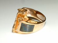 LAPPONIA Ring, 585 14k Gold, Labradorit, 13,6g, Gr 61 Vahr - Neue Vahr Südost Vorschau